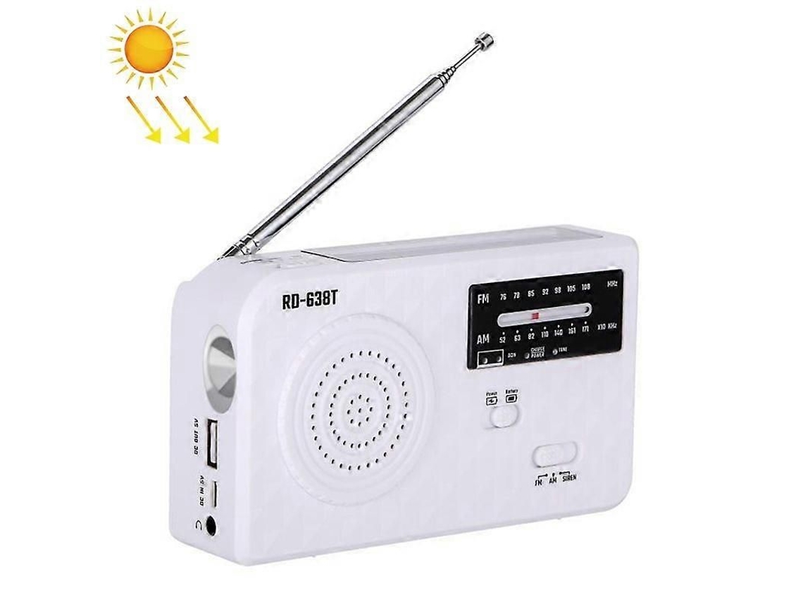 Rd-638t Rádio Am/fm Com Energia Solar E Lanterna