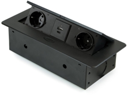 Regleta EMUCA 2 Enchufes EU + 1 USB Tipo A + 1 USB Tipo C