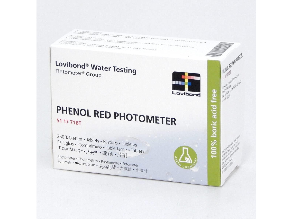 Phenol RED 250 unidades - fotometro LOVIBOND