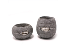 Maceta de Resina para Suculentas con Cremallera y Dientes, Decorativa para Mesa de Salón, 2 unidades