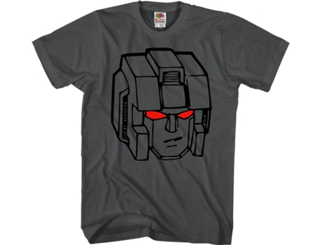 Camisetas Unisex DEEPSTONE Starscream Head Shot Transformers Carbón (XXXL)