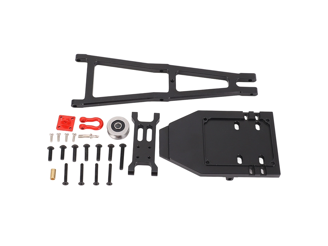 Kit De Montaje De Remolque Y Cabrestante Utb Para Rc Crawler 1/10 Capra 1.9 Con Brazo De Cabrestante De Aluminio Negro.