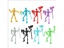 Figura De Esqueleto De 13 Cm De Henten Home, Articulada Y Móvil, Para Coleccionistas Como Decoración De Mesa (8 Piezas)