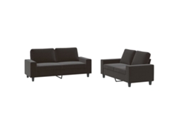 Maison Exclusive - Juego De Sofás 2 Piezas Tela Negro