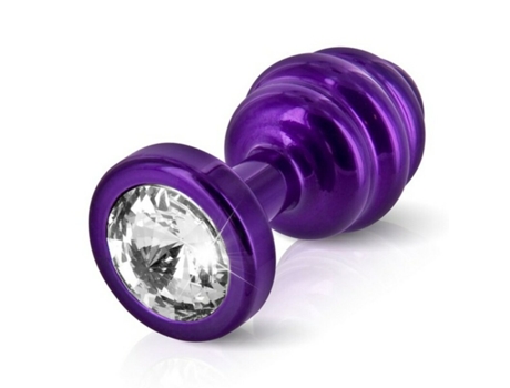 Plug Anal Com Estrias Ano Roxo 35 Mm Diogol 71656