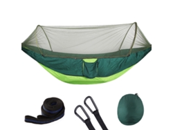 Hamaca Portátil De Camping Con Mosquitera, De Nailon Ligero Y Resistente Para Viajes (verde)