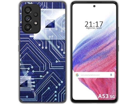 Carcasa para Samsung Galaxy A53 5G TUMUNDOSMARTPHONE Dibujos Circuito Multicolor