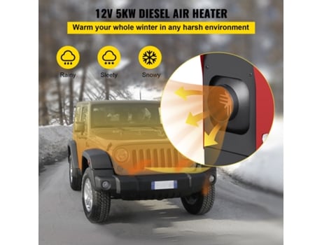 VEVOR Calentador de aire diésel de 5KW, todo en uno, silenciador de 12V, interruptor LCD de Control remoto