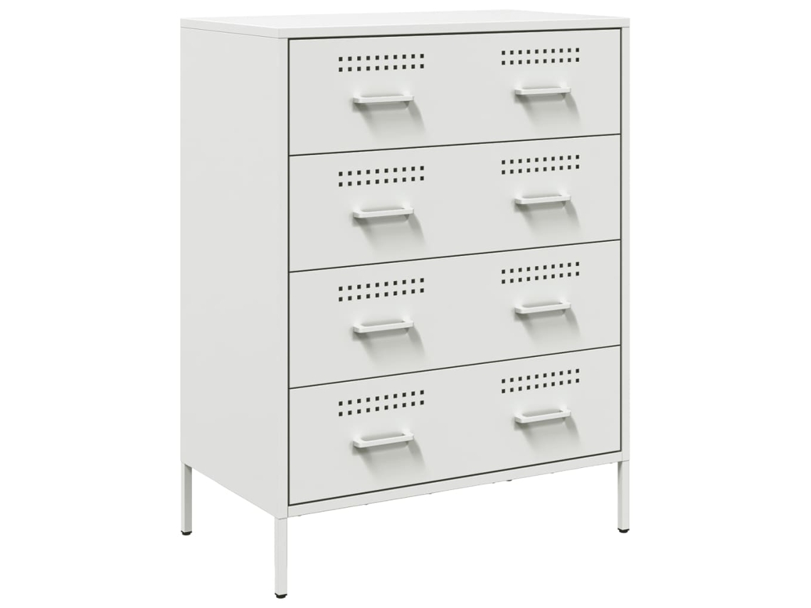 Maison Exclusive - Aparador De Acero Blanco 68x39x89 Cm