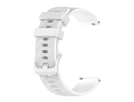 Correa de reloj inteligente para Garmin Venu SQ Correa de reloj de silicona a rayas de fibra de carbono de 20 mm (blanco)