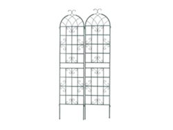 Relaxdays Soportes Para Plantas, Set De 2, 220 X 50 Cm, Enrejados Autónomos Para Trepadoras, Tutores Para Rosales, Verde
