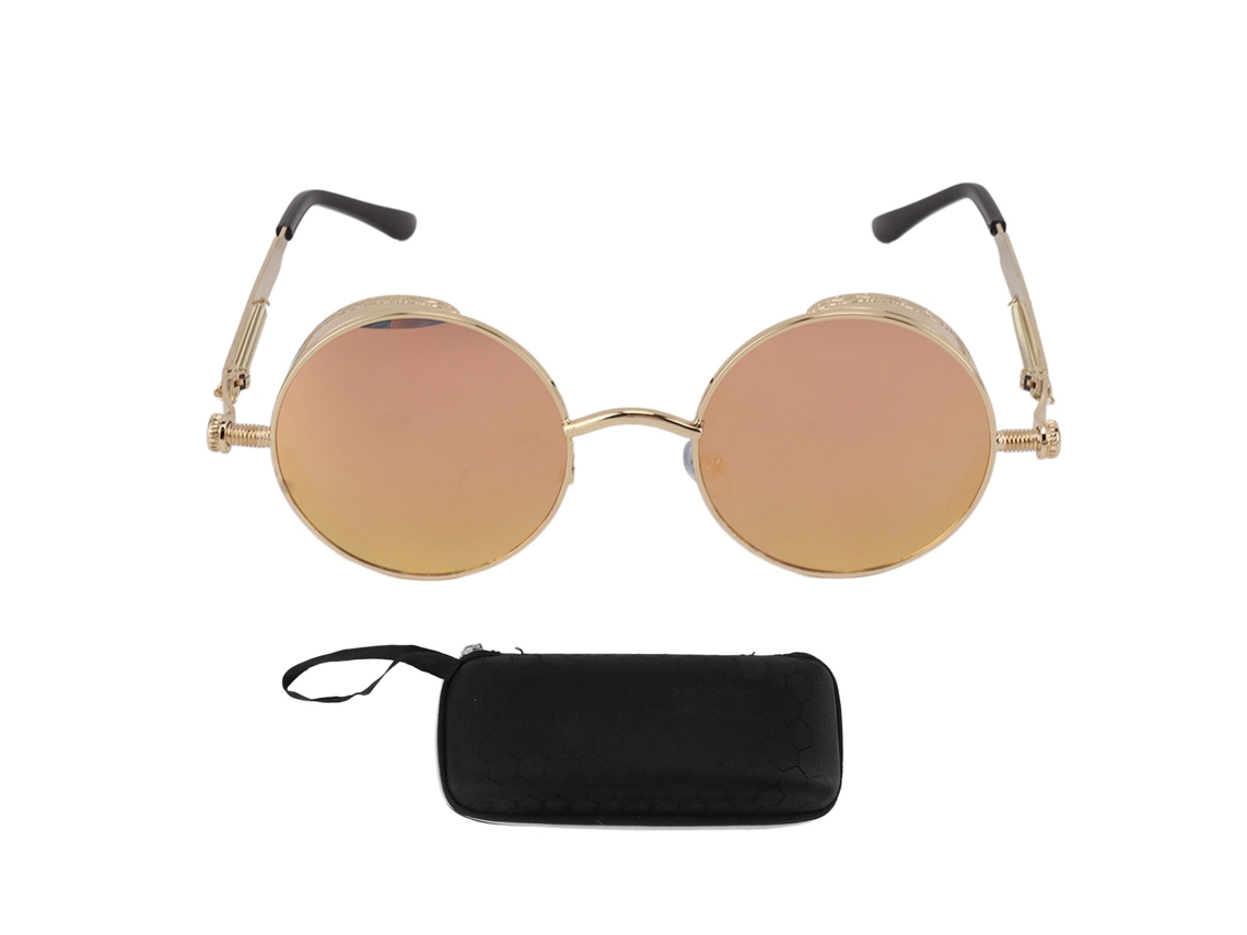 Gafas De Sol Redondas De Metal Con Estilo, Protección Uv, Para Hombre Y Mujer, Ideales Para La Playa Y El Verano.