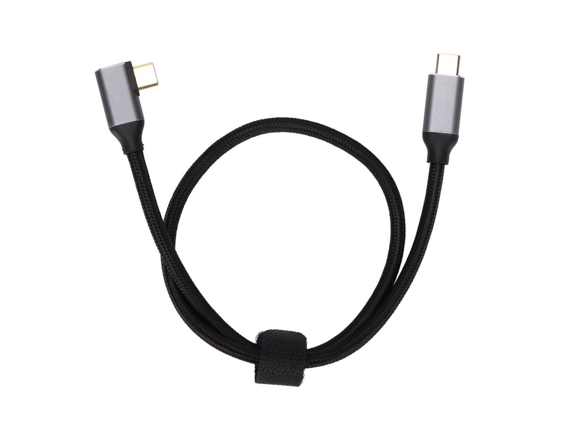 Cable Usb-c De 100w De Carga Rápida 4k 5a Pd Con Ángulo Recto De 90 Grados Y Extensión 3.1