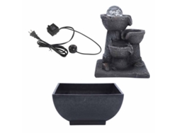 Fuente De Agua Con Cascada Y Led Para Mesa, Decoración Feng Shui Hogar Oficina, Material Resina, Plug Us 110v
