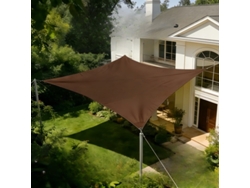 Sombrilla Rectangular De Tela Oxford Estilo Vela, 3x5 M, Marrón, Digitallab