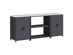 Conjunto de almacenamiento de cocina de 3 piezas antracita con puerta MAISON EXCLUSIVE