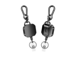 Conjunto De 2 Chaveiros Retráteis, Porta-crachás De Metal Resistente, Chaveiro Mosquetão Com Clipe Para Cinto.