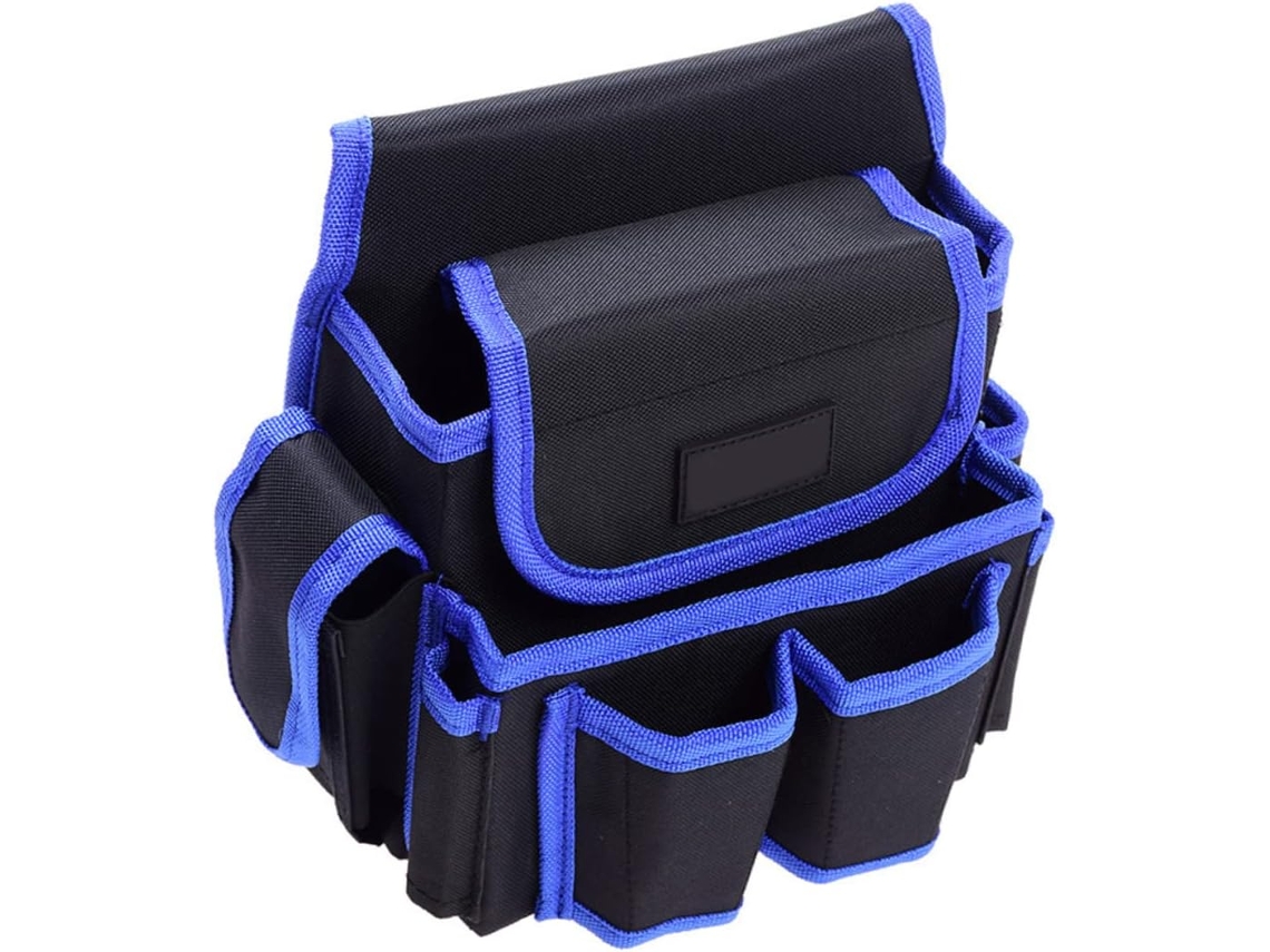 Cinturón de herramientas multifuncional para electricistas, bolsa de lona resistente para mantenimiento con bolsa de Gokoco