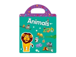 Rompecabezas educativo infantil con temática de animales de dibujos animados, reutilizable (MDUG, estilo 4)