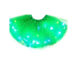 Falda de baile de tul con luces LED, modelo 2026, ideal para niñas. Vestido de ballet de princesa para festivales y ocasiones especiales.