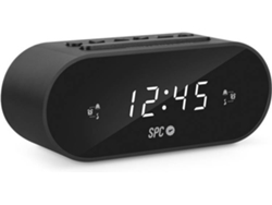 Radio Despertador SPC 4585N (Negro - Digital - Doble Alarma - Función Snooze - Pilas)