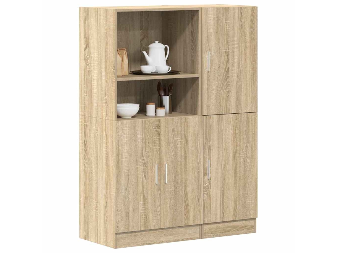 Juego de muebles de cocina, armario de cocina de 2 piezas, roble, Sonoma HARLANV1