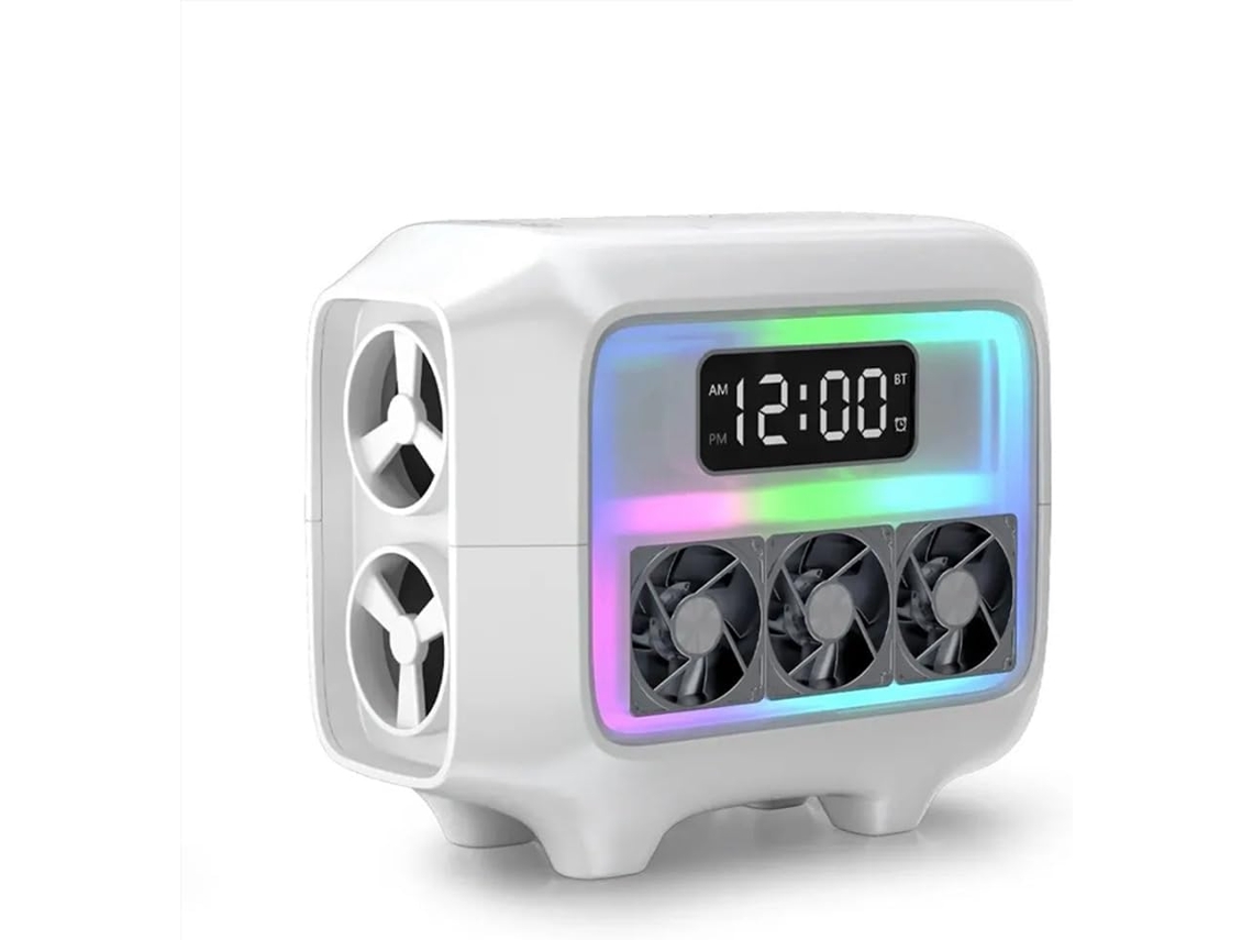 Base De Carga Para Altavoz Estéreo Bluetooth Con Luz Led Y Reloj Despertador. Estación De Carga Para Smartphone.