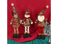 Decoración navideña con Papá Noel y muñeco de nieve EOOCOO