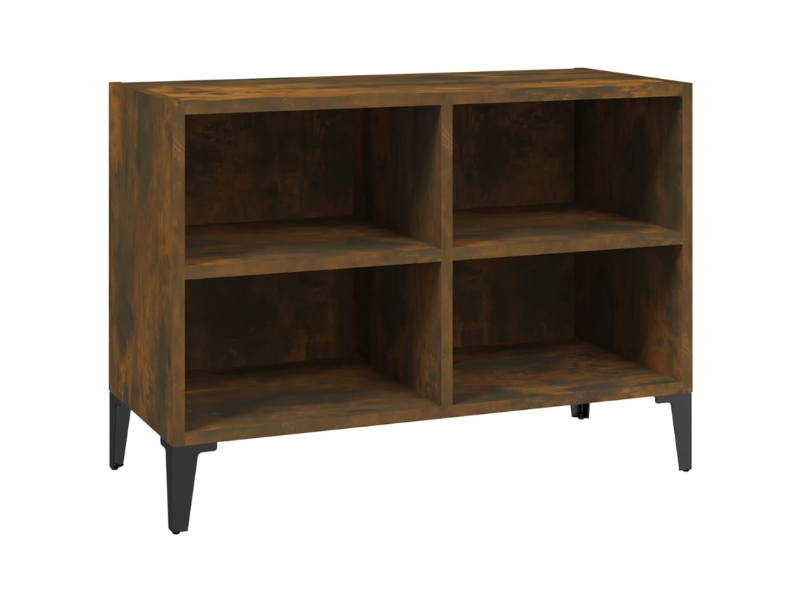 Mueble de TV con patas de metal en roble ahumado, MAISON EXCLUSIVE (69,5x30x50 cm)