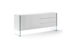Aparador Mdf Blanco Sicilia MOMMA HOME (lanco Brillo - Aglomerado -180x49x77 cm)