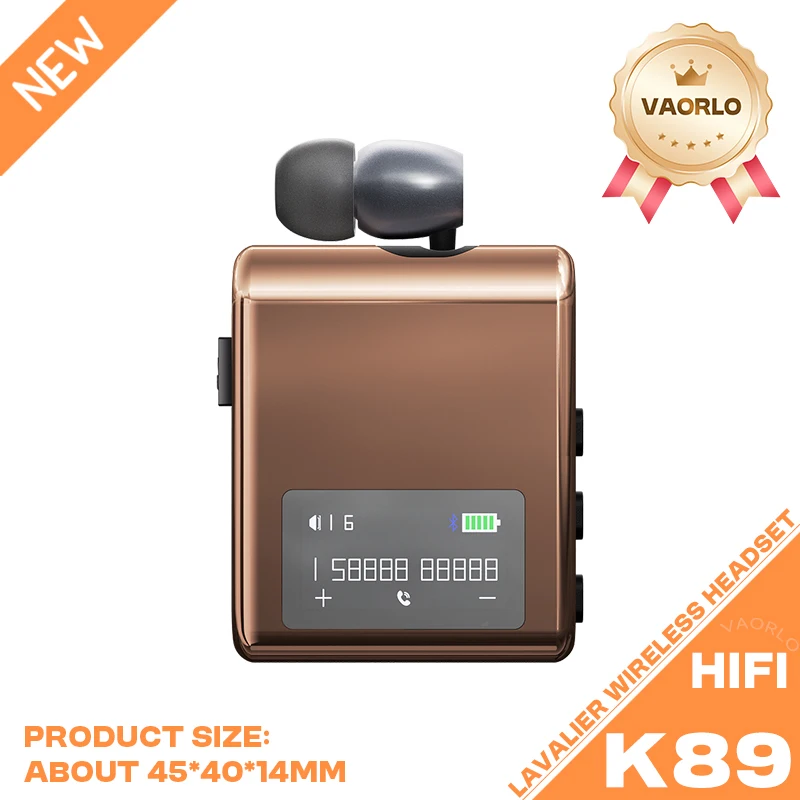 (k89 Gold) Auriculares Bluetooth De Solapa Con Alerta Por Vibración Para Llamadas Entrantes/música.