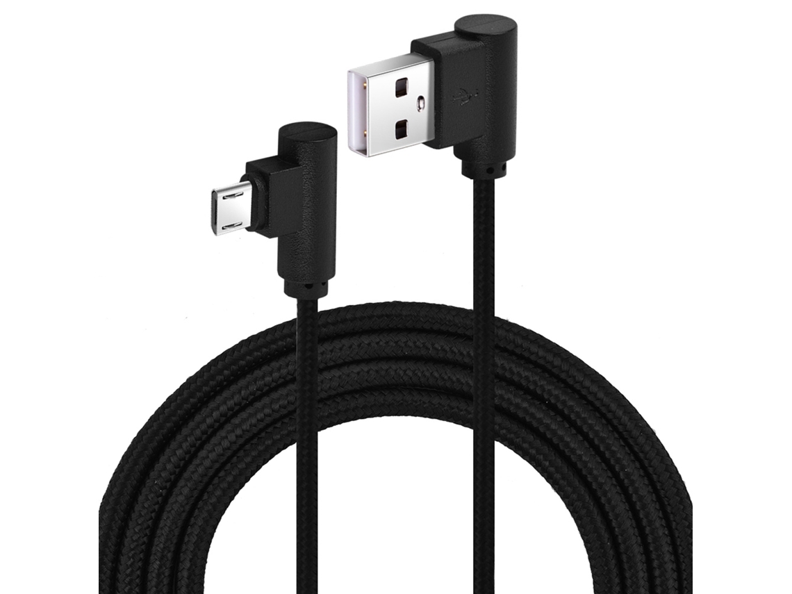 Cable De Datos Android Con Diseño En Ángulo Recto Trenzado Duradero