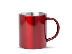 Taza de acero inoxidable Yozax con capacidad de 280 ml, diseño original de dos tonos y acabado brillante.