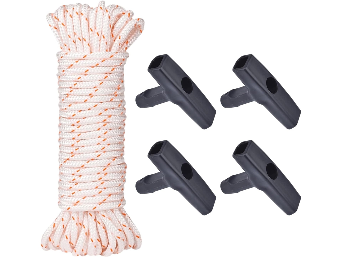 Cuerda De Arranque Para Cortacésped Con Juego De 4 Manivelas De Arranque Para Motosierra, 1 M, 4 Mm