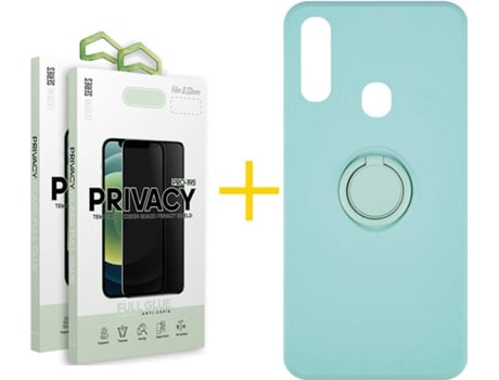 Carcasa + 2 Protectores de Pantalla para Samsung Galaxy A20e SKYHE Verde Agua