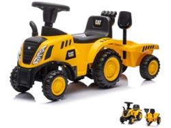 Tractor Para Niños - Cat - Con Remolque - 1 A 3 Años - Amarillo