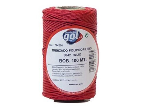 Cuerda linea trenzada roja 4226 rollo 100m