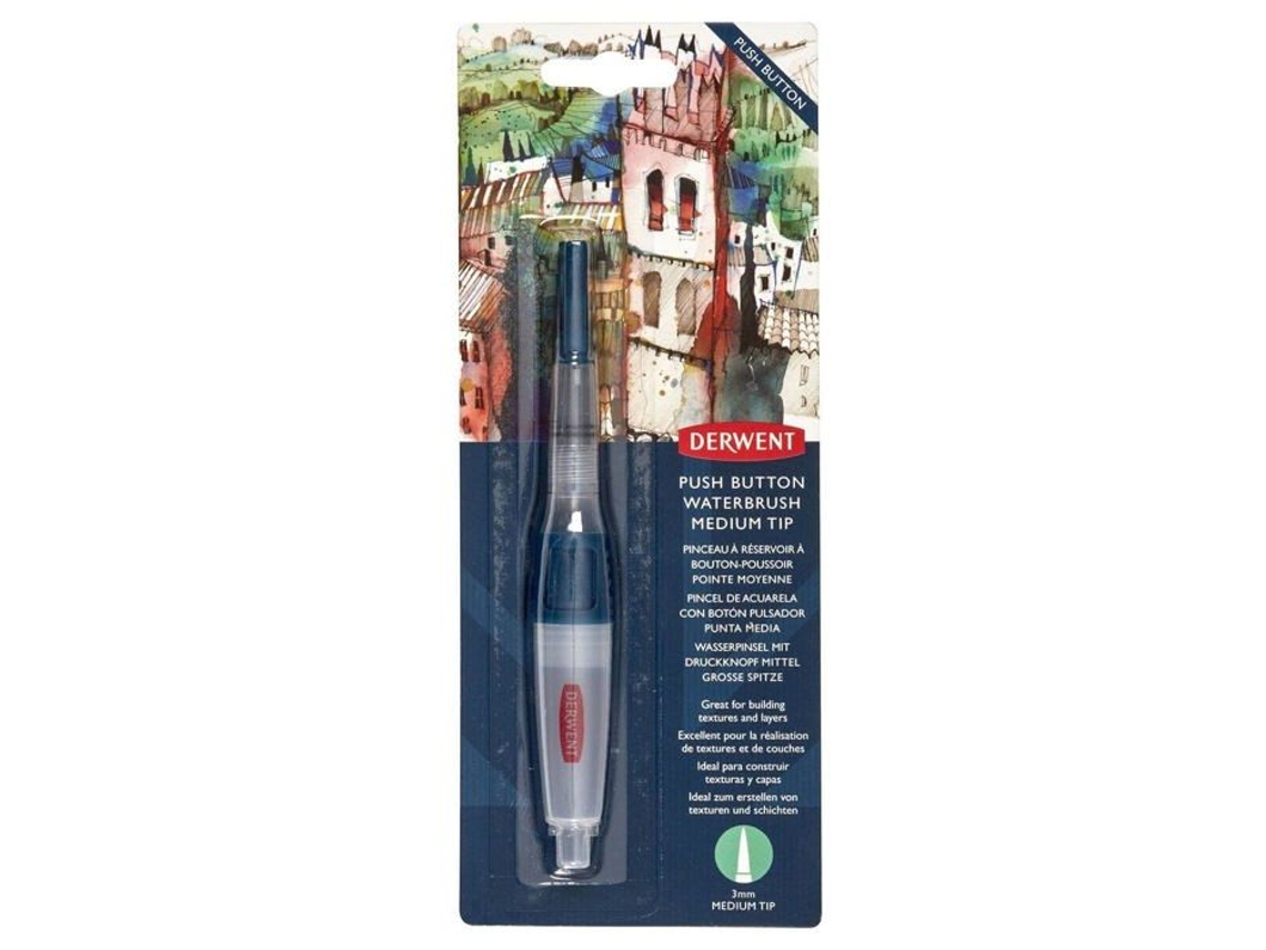 Brocha - Juego de brochas Derwent - 2305823 - Pincel de agua con punta media