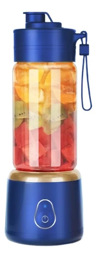 Licuadora portátil recargable Digitallab, 400 ml, material de grado alimenticio, vaso doble (azul)