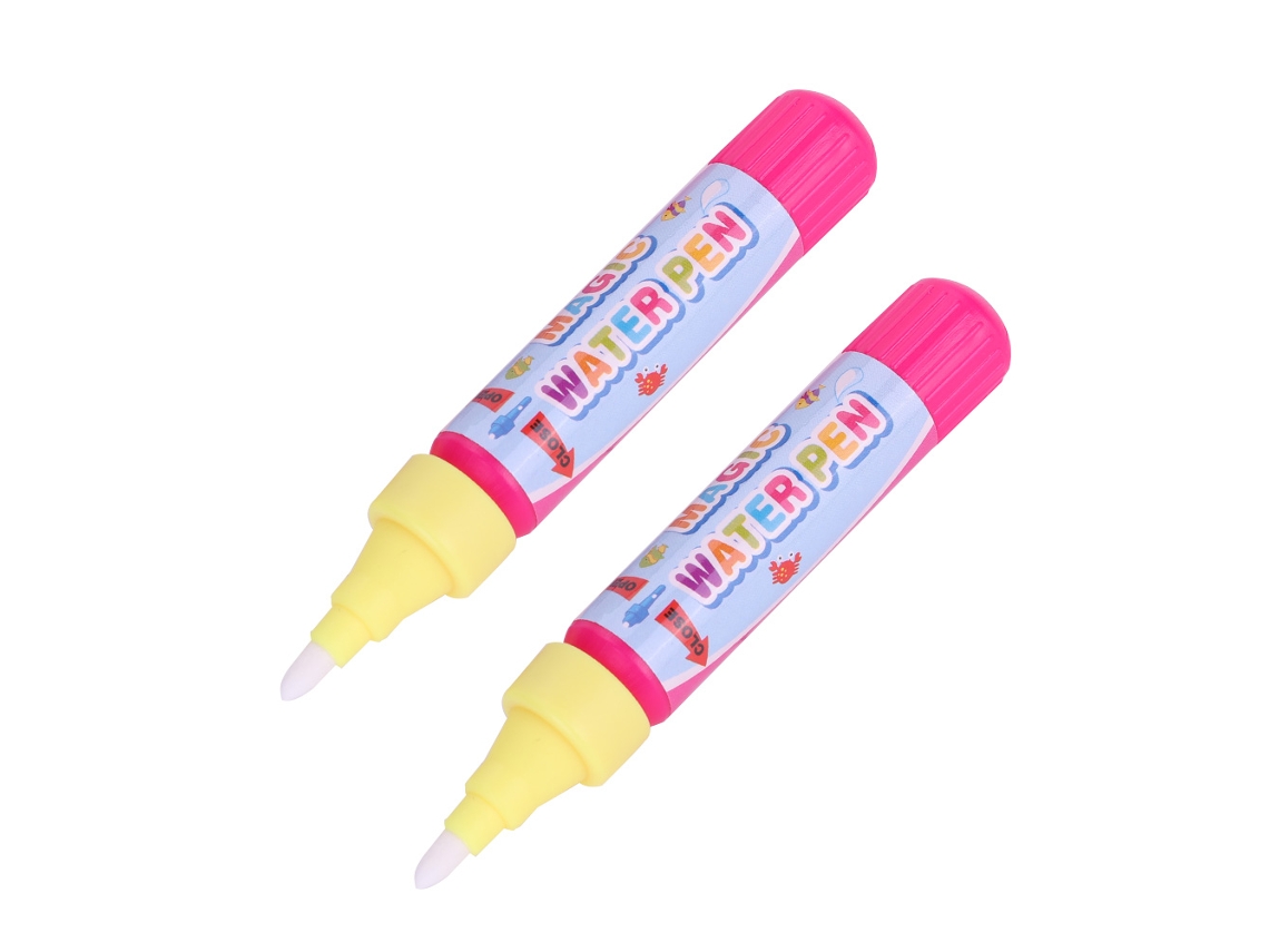 Juego De 2 Bolígrafos Mágicos De Agua Para Tapete De Dibujo De Bebé, Regalo Para Niños, Color Rosa.
