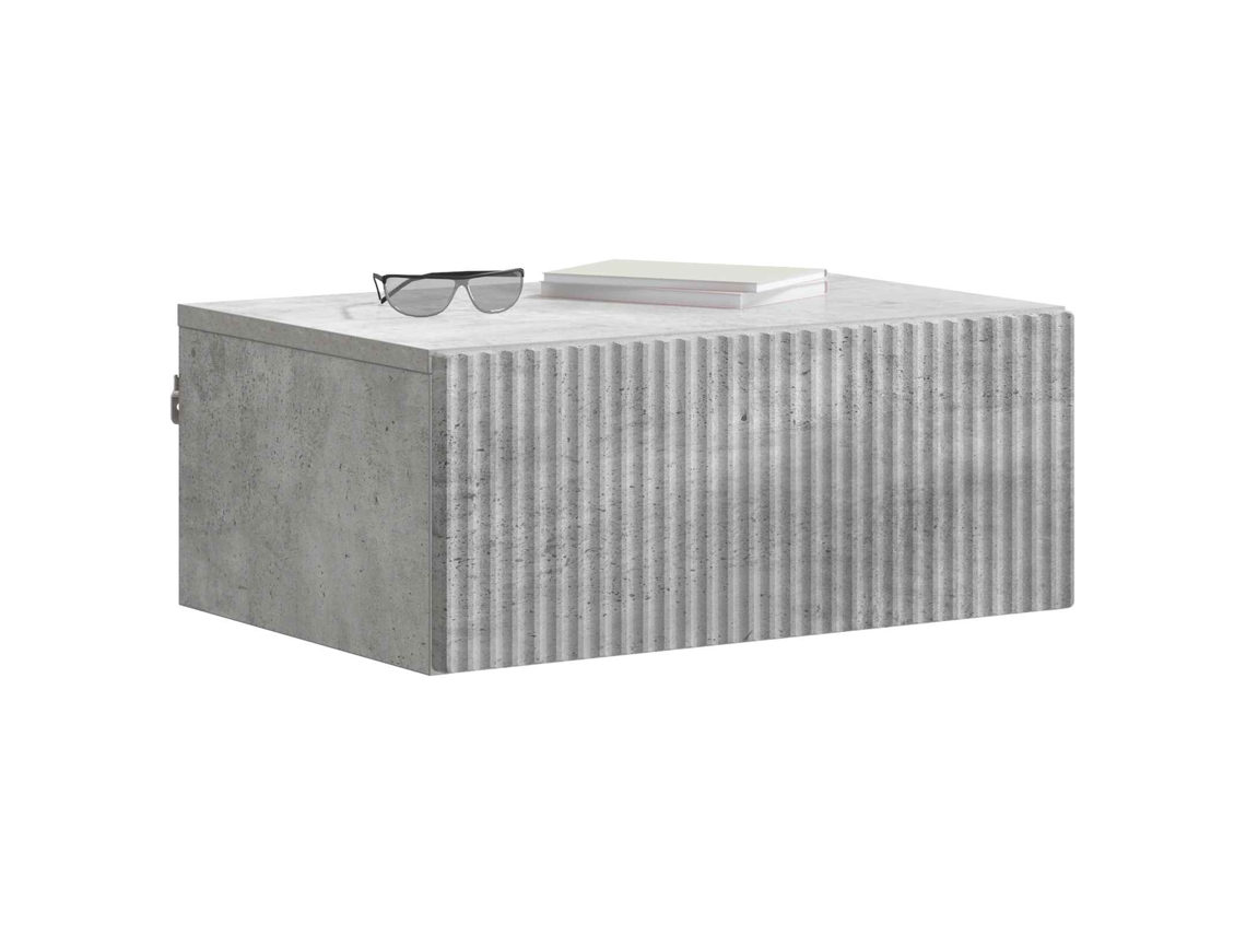 Maison Exclusive - Mesita De Noche De Pared 2 Pcs Gris Hormigón 49 X 34,5 X 20 Cm