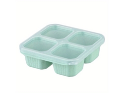 Loncheras Bento Viewleaf (paquete de 3) con tapa, 4 compartimentos, reutilizables, sin BPA, resistentes, verdes, para la escuela, el trabajo y viajes