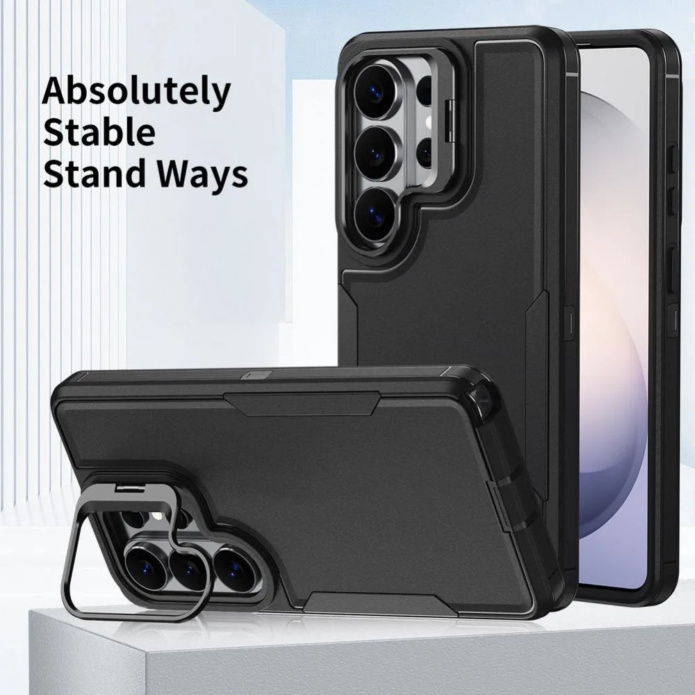 (negro, Galaxy A06 5g) Funda Protectora De Aleación Con Soporte Para Lente Para Samsung, Resistente A Los Arañazos.