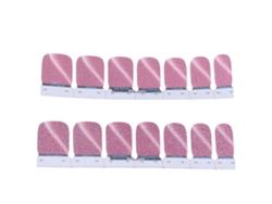 14pcs Adesivo Autocolante De Unhas Diy Glitter Fita De Esmalte De Unhas Envoltória Completa Decal(02)