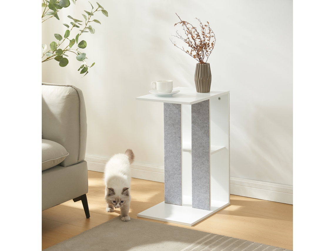 Mesa auxiliar para mascotas LJUNGBY 58x40x30 cm - Blanco [EN.CASA]