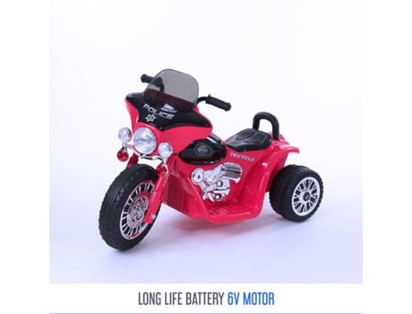 Moto Eléctrica para Niños Wheely KIJANA Rojo 0-3 Anos 6V