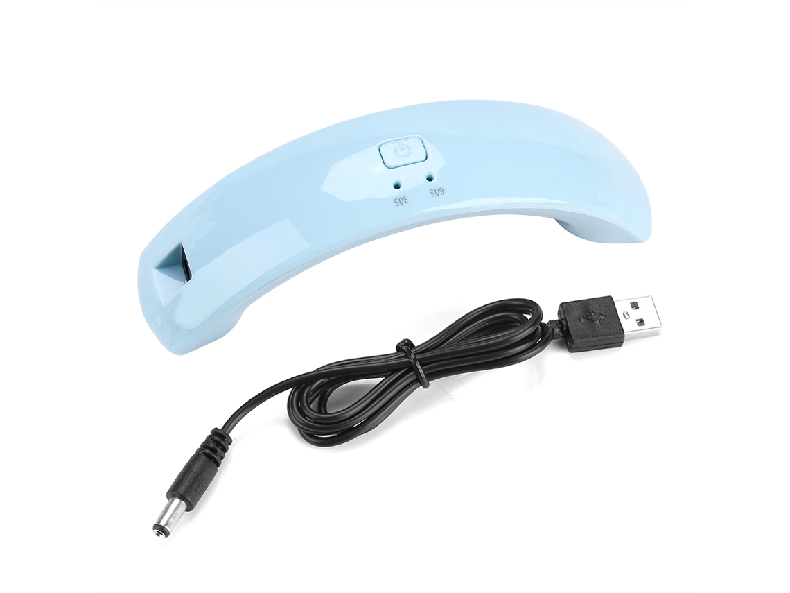 Rebe-Lâmpada Uvled Ultraportátil De Design Arco 12w Para Secar Esmaltos De Unhas E Arte de Unhas Azul