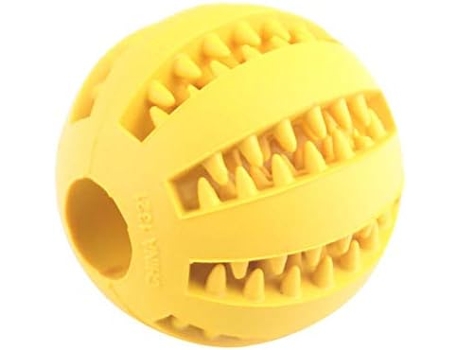 Pelota de juguete interactiva para perros y gatos para limpieza de dientes, pelota de goma para masticar, pelota de entrenamiento IQ, juguetes de r...