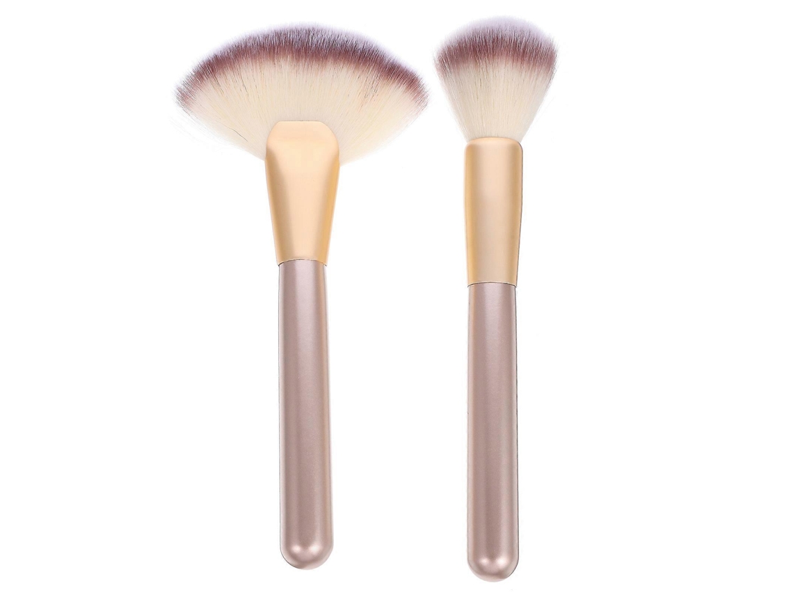 Kit de maquillaje fácil de limpiar, brochas redondas para mujer, 18 x 6 x 0,8 cm, 1 juego Rosewell