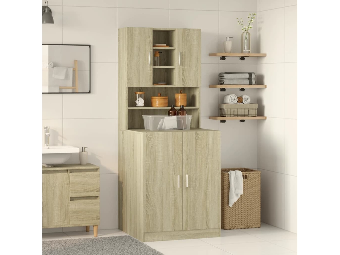Armarios para Lavadora 2pcs Deriv. Hermosa casa en Sonoma Oak Wood